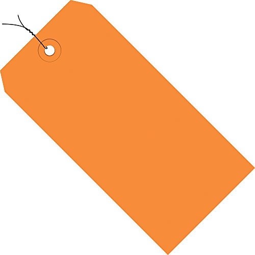 Etiqueta de envío pre-cableada Aviditi en cartón naranja de alta visibilidad, 1000 unidades
