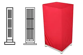 The Furnishing Tree Air Cooler Cover compatible for Symphony HiCool 45T Modern 45 Ltr Tower Cooler, Ployester, Red