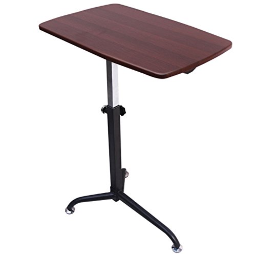 Preisvergleich Produktbild Klapptisch Laptop-Tabelle hölzerner Nachttisch-Sofa-Beistelltisch-Kleiner Studien-Schreibtisch, Justierbare Höhe (67CM-98,5CM) (Farbe : D)
