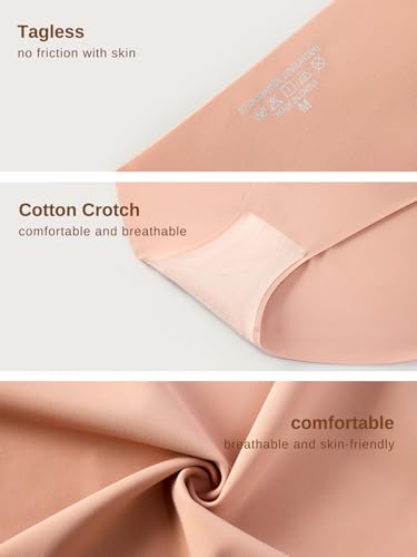 Image of Seamless No Show Underwear:Comfort Sexy Low Rise Womens Panties Stretch Invisible Bikini Briefs Ladies Panty 6 Pack