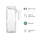 Bormioli Rocco Frigoverre Classic Jug Set of 2-33.75 Oz. Glass Pitchers with Locking White Lids, Ideal for Juice, Milk & Flavored Water - Durable Clear Glass Beverage Jugs for Serving & Storage