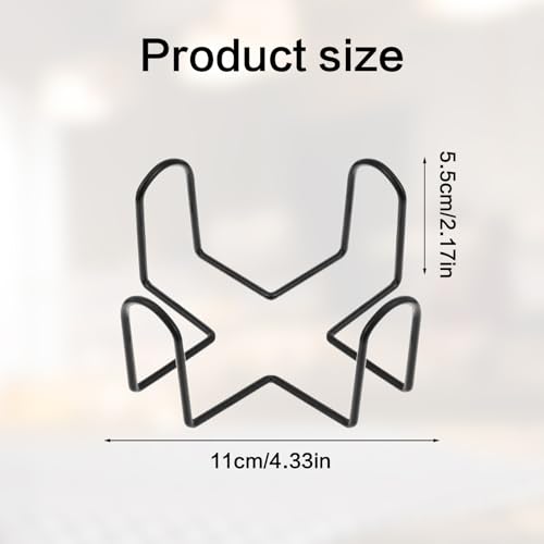 Lot de 2 supports de dessous de verre en métal pour dessous de verre, porte-gobelet carré noir, support de boisson, support de table à manger, tapis de tasse, accessoires de bar, ustensiles de cuisine – Image 3