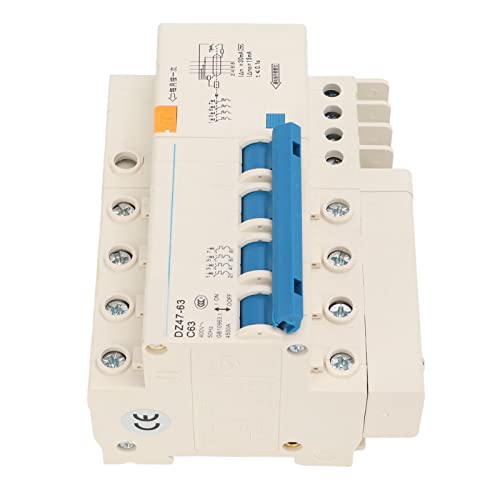 Disjoncteur 4P 63A Ausla pour boîtier rail DIN triphasé - 4