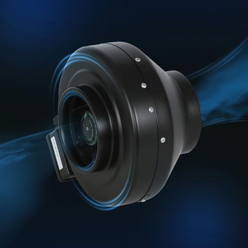Ventilador Inline Comercial Hurricane de 6 pulgadas para filtros Phresh y Black Ops, ideal para ductos Ideal-Air y abrazaderas, y controles de ventilación Titan (paquete de 2) miniatura 5