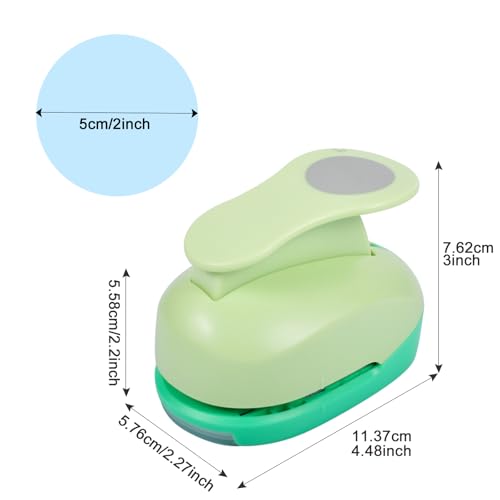 UCEC Circle Punch 2 Inch, Circle Punches for Crafting - 2 Inch Paper Cutter DIY, Large Hole Punch Great for Crafting Scrapbooking Cards Arts Fun Projects
