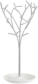 Amazon Basics Jewellery Tree Stand - White/Nickel