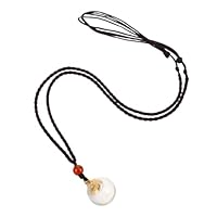 SAFIGLE Transparenter Glasball Anhänger mit und Kordel Leichte Flaschen Schmuckanhänger für Babyhaarschmuck Unisex Erinnerungsanhänger Zweiseitig Öffnend für Halsketten und Charms