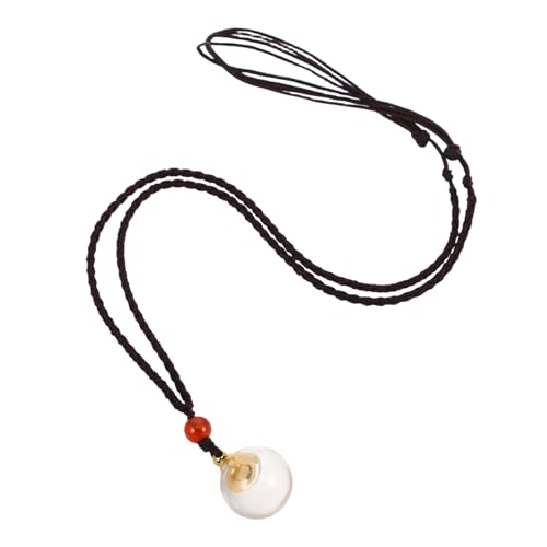 SAFIGLE Transparenter Glasball Anhänger mit und Kordel Leichte Flaschen Schmuckanhänger für Babyhaarschmuck Unisex Erinnerungsanhänger Zweiseitig Öffnend für Halsketten und Charms