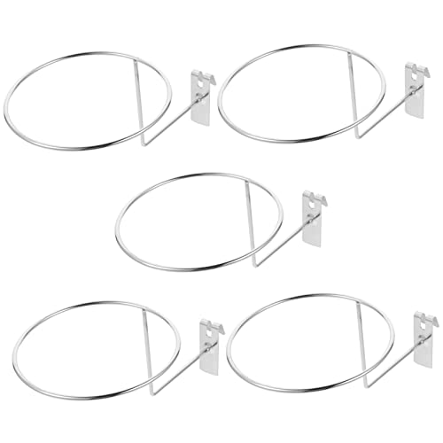 Alipis 5 Piezas Perchero De Tablero Perforado Organizador De Gorras Colgador De Sombreros Titular De La Gorra De Béisbol Gancho Para Sombrero Ganchos De Exhibición Silver Acero Inoxidable