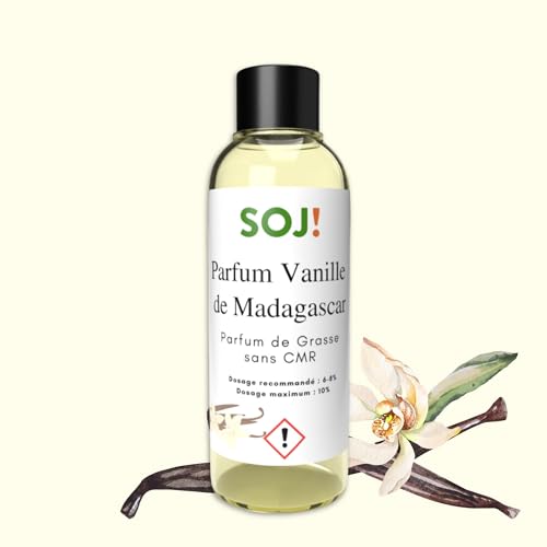 Concentré de Parfum pour Bougies, Création de Bougies, sans CMR de Grasse, 30 ml (Vanille de Madagascar)