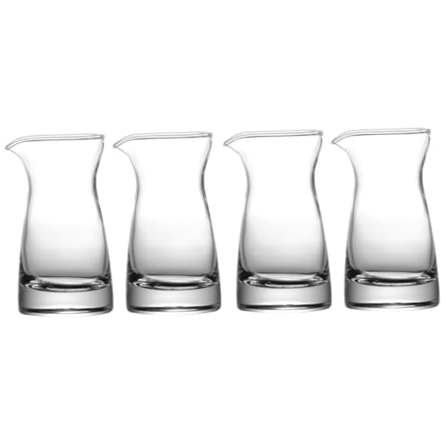 CHILDWEET 4 Pcs Glass Creamer Jar Creamer Jug Pitcher for Sauce Creamer Container Sake Carafes Bottle Sake Serving Carafes Milk Container Creamer Carafe Coffee Mugs Glass Syrup Pitcher