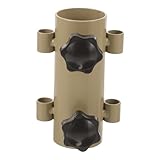 Lurrose Sky Stand Fixer tragbar im Freien Regenschirm Winddicht Bodenhalter Stangenbefestigung Zelt Markisenstangenhalter Dachbügel Multifunktions-Rutenhalter Stahl Armeegrün