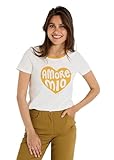 Imprimé en forme de cœur Grain de Malice T-Shirt col Rond Femme