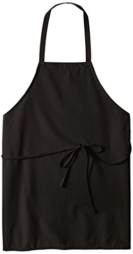 Uncommon Threads Unisex Restaurant Bib Apron, Black, One Size