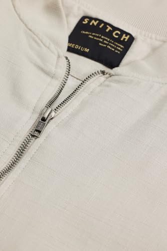 Image of SNITCH Mens Textured Relaxed Fit Jacket