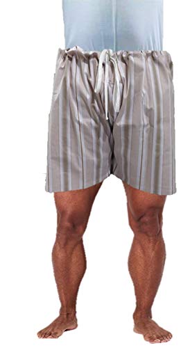 Image of Men's Lattha Traditional Pure Cotton Underwear aka Patta wala Janghiya, Dhari wala / Striped Undergarment, Khadi Latthe Ka Jangia, Nicker,Chaddi; Nade wala kachha with wide Miyani /Asan & Back Pocket & Drawstring /Nada