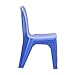 Flash Furniture Blue Plastic Stackable School Chair with Carrying Handle and 11'' Seat Height