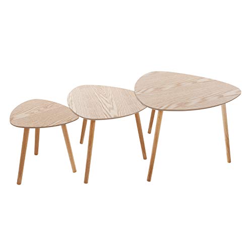 UNIVERSDECOR - Lot de 3 Tables café Bois Miléo Atmosphera