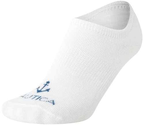 Image of Nautica Womens No Show Socks - 6 Pack Soft Stretch Performance Athletic No Show Liner Socks for Women with Non Slip Grip