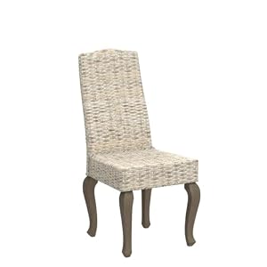 Safavieh Home Collection Milos Grey Wicker 18-inch Dining Chair Safavieh Home Collection Milos Grey Wicker 18 inch Dining Chair