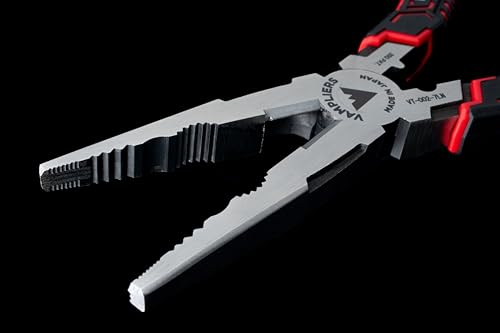 Image of VAMPLIERS CAIMAN 7.5 inch Stripped Screw Extractor Needle Nose Pliers. Made in Japan. Multipurpose Long Nose Screw Removal Plier with Wire Cutter & Crimper