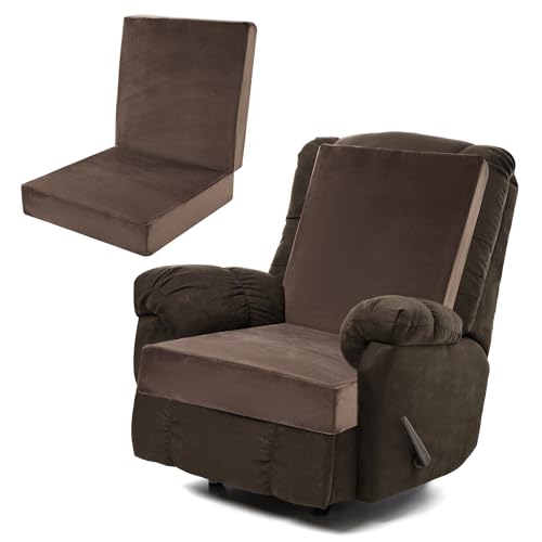 ROYALAY Foam Recliner Chair Seat Cushion with Longer Lumbar Support Pillow for Elderly Rest and Back Support, Extra Large & Non-Slip, Thicker & Supportive Chair Pad, (21.5