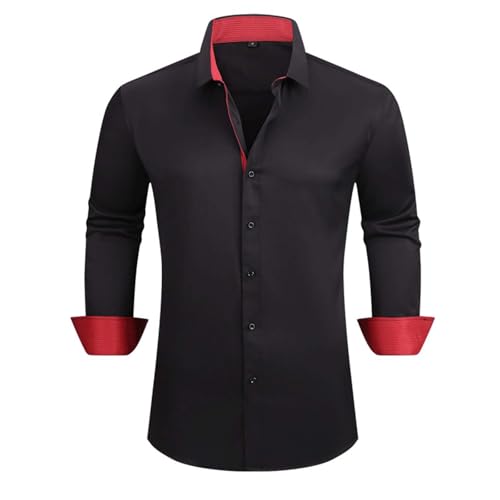 Camisa de hombre manga larga algodón stretch miniatura 1