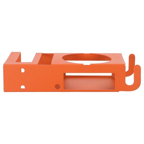 MUSISALY Soporte Metálico Naranja para Taza y Teléfono Resistente para Exteriores, Adecuado para Viajes y Sillas de Jardín, Construcción Sólida y Uso Rudo