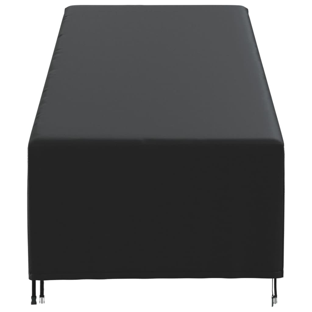 Funda para tumbona negra 195 x 76 x 40/80 cm 420D Oxford