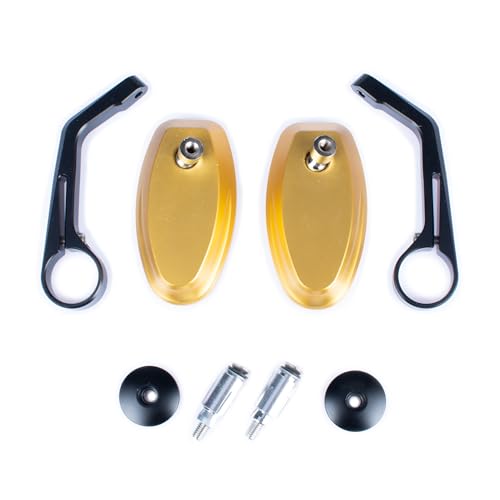 Espejos retrovisores moto universales con brazo de 10cm y cristal clásico rectangular