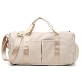 Small Gym Bag for Women and Men,Workout Sports Weekend Bag for Getaway,Waterproof Dufflebag with Sho