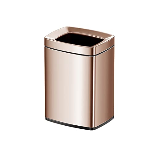 Caneca de basura inoxidable rectangular para hogar 6L