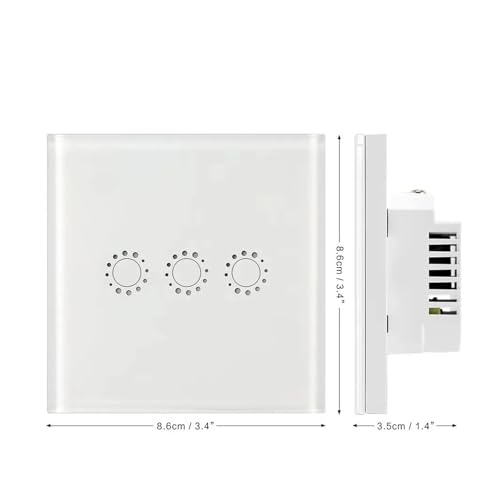 Interrupteur mural tactile connecté Tuya triple contrôle avec télécommande infrarouge - 3