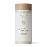 Stonehenge Health Dynamic Turmeric Curcumin with Ginger - High Potency - 1,650 mg Turmeric with 95% Curcuminoids & BioPerine, 90 Vegetarian Capsules