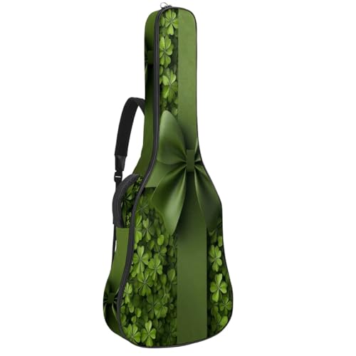 Cadeau de trèfle étui guitare acoustique multicolore à double poche
