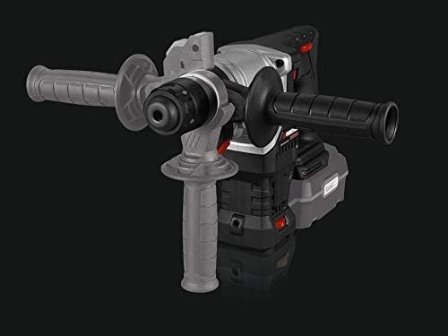 Rotary hammer drill with auxiliary handle adjusted