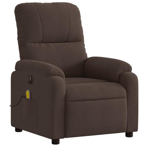 Sillón eléctrico reclinable marrón con masaje miniatura 1