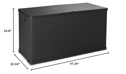 TOOMAX Cushion Box Rattan LINE-Art. 162, Anthracite, Large