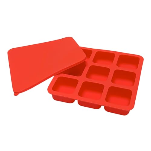 Bandejas Para Cubitos De Hielo Para Congelador - Recipiente Reutilizable De 9 Huecos Con Tapa | Fabricante De Cubitos De Hielo - Para Cócteles Whisky Café Bar Bebidas Comida Cocina Fiestas Camping