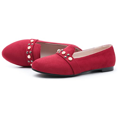 Gicoiz Footwear Work Loafers Womens Round Toe Ballet Flats Slippers2
