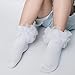 TWINKLING AT DOWN 8 pairs of girls ruffle socks fluffy lace socks ruffle princess dress socks for newborns/babies/toddlers/little girls (6-8 years)