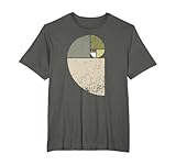 Vintage Fibonacci Espiral matemáticas relación Dorada Cool Science Camiseta