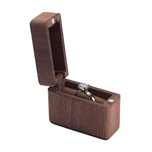 ミニジュエリーボックス純木旅行ポータブルハンドスタッドピアスジュエリーリング収納ボックス (183FT)