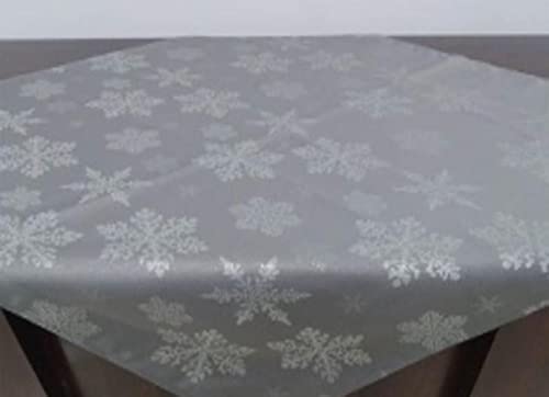 Alan Symonds Grey Christmas Table Runner - Snowflake 40X140cm