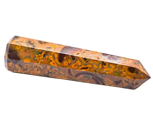 Image of Certified Fruit Jasper Crystal Tower Obelisk Point For Chakra, Healing And Balancing - Aaa Grade Original Certified Gemstone Agate For Reiki Meditation Yoga Spiritual (3-4 Inches)