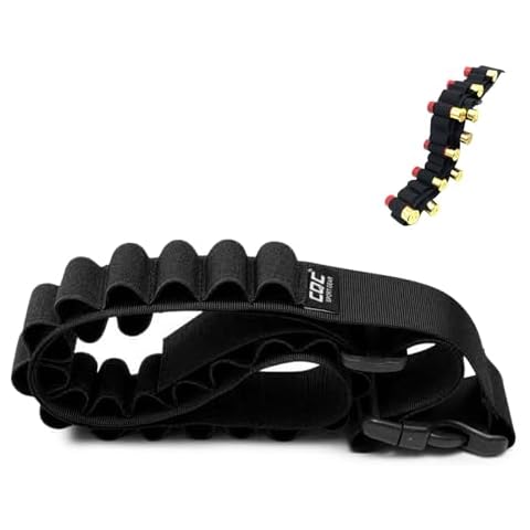 Round Shotgun Shell Bandolier,Ammo Shot Shell Shoulder Bandolier Bandoleer Carrier, with Quick Release Buckle,Holds Up to 27 Shells,Bandolier for Shell Count Tactical and Out Door Hunting Cover