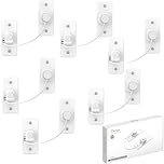 HOMGEN 6 Pack No Drilling Window Restrictors Locks for UPVC Button Locking Child Safety Window Locks Strong Self Adhesive Window Security Lock 2 Way Installation for UPVC, Wood, Aluminium Frame