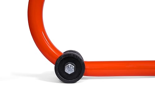 Image of Explore Dismantle Premium Universal Paddock Standwith Swingarm L Supports for All Bikes Upto 300kgWeight (Comes with 5 Year Frame Warranty-Orange) (Black Orange Dual Tone)