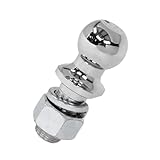 2 Inch Hitch Mount Tow Ball Chrome Shank Dia Capacity 5000Lbs Coupling Trailer Parts RV Camper Caravan Accessories