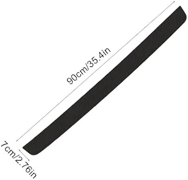 1PC Rear Bumper Protector for Chevy Silverado 1500 2019-2024 Carbon Fibre Anti-Scratch Boot Sill Guard Strip Durable Tailgate Edge Protection Cover,90 * 7cm